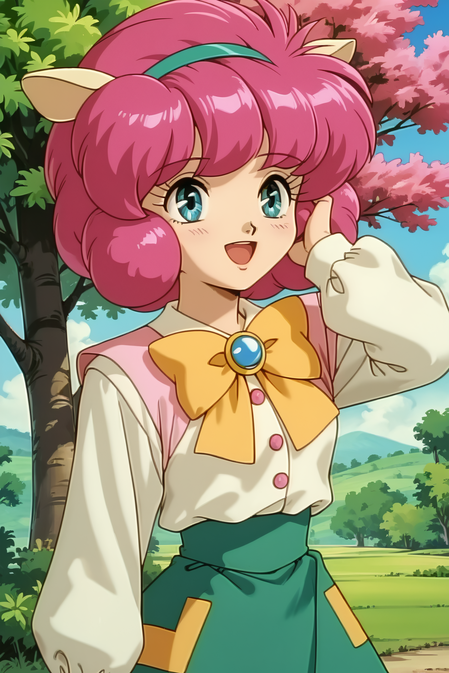43463-3994075241-score_9,score_8_up,score_7_up,masterpiece,best quality,_Sufure,1girl,solo,open mouth,yellow bow,animal ears,smile,green hairband.png